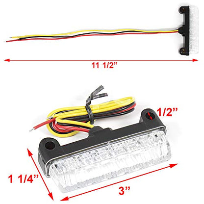 Mini Motorcycle LED Rear Taillight Lamp Indicator Brake Light, Smoke - color: Smoke