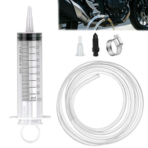 Brake Bleeder Kit, Hydraulic Disc Brake Bleeding Kit, Motorcycle Brake Bleed Kit Includes 100ML Syringe 50cm Hose and Brake Bleeder Hose Kit for Motorcycle Cars Brake System Repair Maintenance - color: Brake Bleed Kit