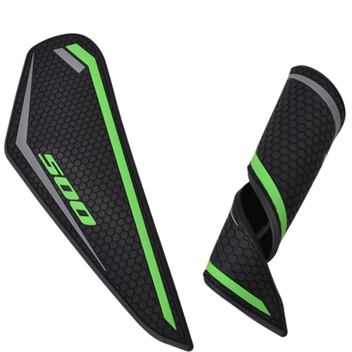 Motorcycle Side Fuel Tank pad Traction Pad Gas Knee Grip Protective Sticker Tankpad Protector fit for Ka&wa&sa&ki NINJA500/Z500 NINJA 500/Z 500 2024 2025 (Green)