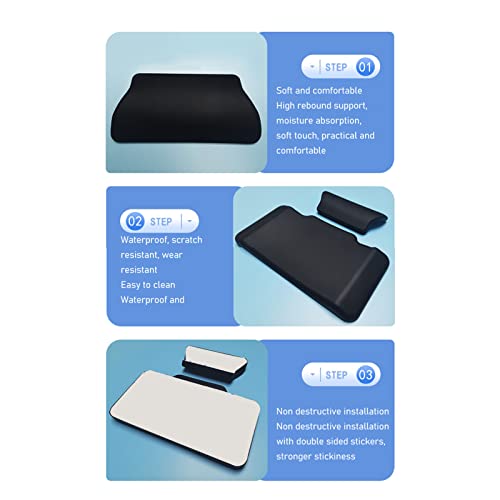 Motorcycle Luggage Box Back Cushion, PU Leather 3cm Thickness, Tail Box Passenger Backrest Support Damping Pad with Detachable Design for Motorcycle