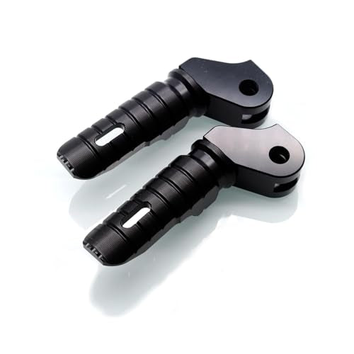 MZS Motorcycle Foot Pegs, 360° Roating Rider Front Footpegs Footrest Rest Pedal Black CNC Compatible with Bonneville T100 2016-2022 / Bonneville T120 2016-2022 - size: Bonneville T100 / Bonneville T120