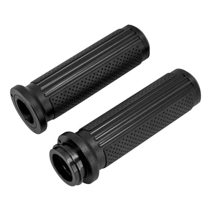 1 inch Handlebar Grips 25mm Aluminum Defiance Cable Throttle Hand Grips Compatible with Harley Touring Softail Dyna Sportster XL883 1200 XR VRSC - color: Matte Black-Electronic Throttle