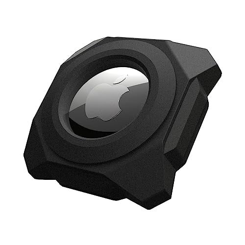 Compatible with Airtag Holder 1st & 2nd Gen|Waterproof Hard Stick-on Air Tag Holder with Removal Tool|Hidden Protective Design for Bike,Bicycle,Drone,Motorcycle,Luggage|1 Pack Matte Black - color: 1 Pack Matte Black