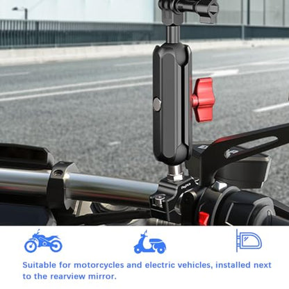 1" Ball Mount Adapter Base with M6 Threaded Bolt, Aluminum Alloy Ball Mount Base, Compatible with RAM Mounts Part B Size Double Socket Arm & Bike Motorcycle Phone Holder