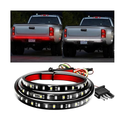 Truck Tailgate Light Strip Bar, 60 Inch 108 LED Single Row Strip for Running Brake Turn Signal Reverse Light, Flexible Full Function Lorry Lamp Strip, Universal Fit - size: 108Beads