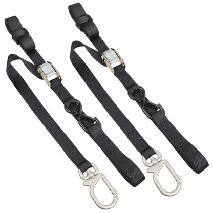 EXVITAL Motorcycle Tie Down Straps with Swivel Carabiner Hook 1.1"×8' Dirt Bike Straps for Motorcycle, Dirt Bikes, Truck, ATV, Cargoes (2Pack)