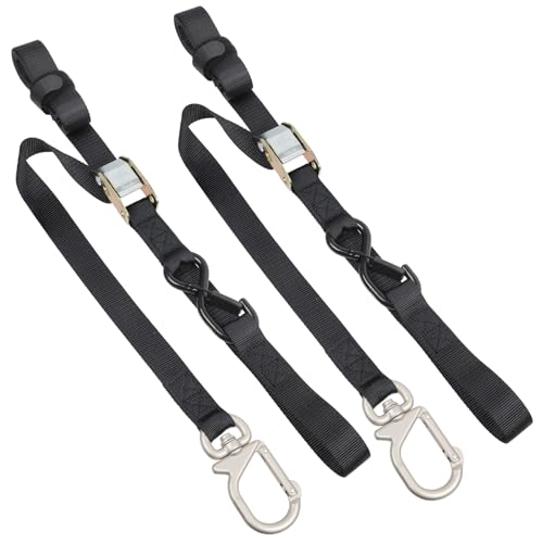 EXVITAL Motorcycle Tie Down Straps with Swivel Carabiner Hook 1.1"×8' Dirt Bike Straps for Motorcycle, Dirt Bikes, Truck, ATV, Cargoes (2Pack)