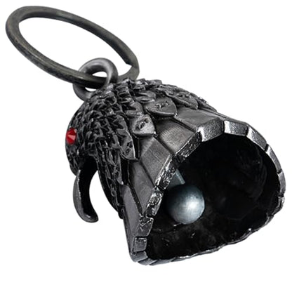 Dream Apparel Motorcycle Bell Guardian Angel Drive Away Gremlin, Biker Bell for Men Women Rider Riding, Good Luck Gift - color: Eagle Head With Red Eyes