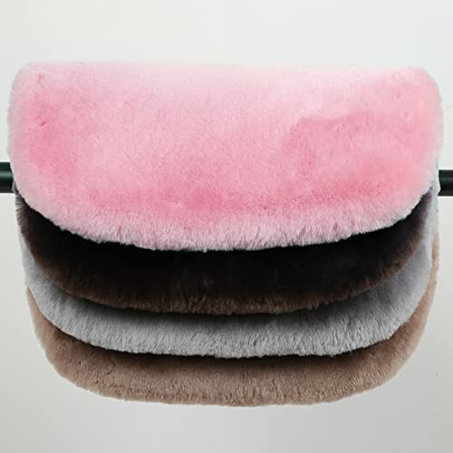 IRIWOOL Genuine Sheepskin Auto Seat Pad, Australian Soft Wool Seat Cover Breathable and Sweat-Wicking Comfort Warm Universal Fit,19.2 inch x19.2 inch (Front seat Cushion 2pcs, Gray) - color: Gray, size: 2 Count (Pack of 1)