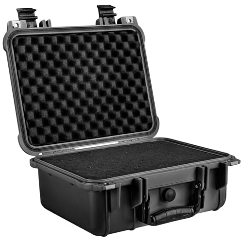 Eylar Protective Hard Camera Case Water & Shock Proof w/Foam TSA Approved 13.37 Inch 11.62 Inch 6 Inch Black (With Custom Logo Plate) - color: With Custom Logo Plate