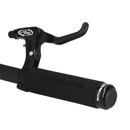 Bike Handlebar Grips,Single Lock On Anti-Slip Foam Mountain Bike Grips,Shock-Absorbing Comfortable,for MTB/BMX/Folding Bicycle - color: red and black
