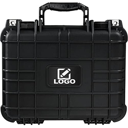 Eylar Protective Hard Camera Case Water & Shock Proof w/Foam TSA Approved 13.37 Inch 11.62 Inch 6 Inch Black (With Custom Logo Plate) - color: With Custom Logo Plate