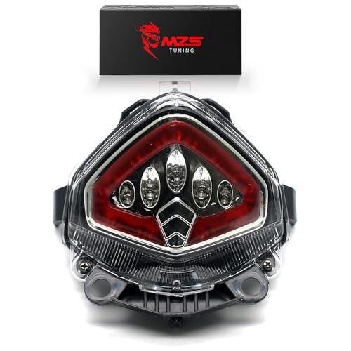 MZS Motorcycle Tail Light, LED Integrated Turn Signal Blinker Clear Compatible with CBR500R CBR 500R CB500F CB500X 2013-2015 - size: CBR500R/CB500F/CB500X
