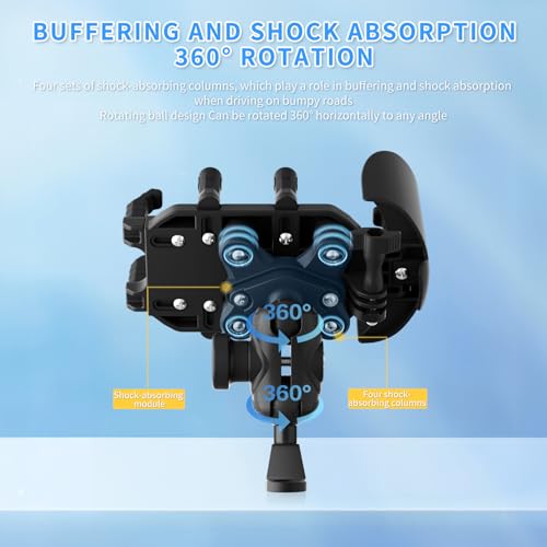 Motorcycle Rearview Mirror Phone Holder, 8-Claw Heavy Duty Thick Phone Mount Compatible with iPhone 15/14/13 Pro Max, Samsung Galaxy S23/S22 Ultra, Gopro Camera - color: Rearview Mirror Mount