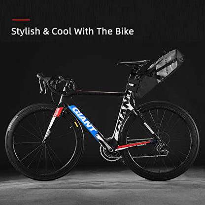 ROCKBROS Bikepacking Bag Waterproof Bike Saddle Bag Large Capacity Bikepacking Seat Bag Road Mountain Bike Seat Bag Max 10L - color: Max 10L