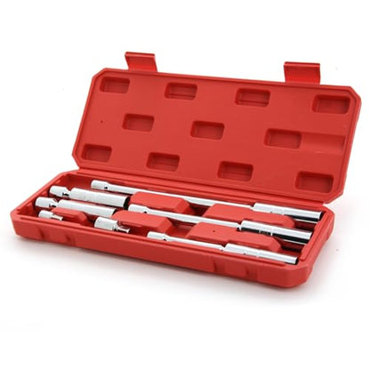 7PCS Magnetic Spark Plug Socket Set Includes 5/8" x 4", 5/8" x 8" and 5/8" x 11" 6-Point, 9/16" x 6" and 14mm x 4" 12-Point Sockets 3/8-inch Drive Magnet Retains Spark Plugs 1/4 and 1/2 Adapters - size: 7PCS Set