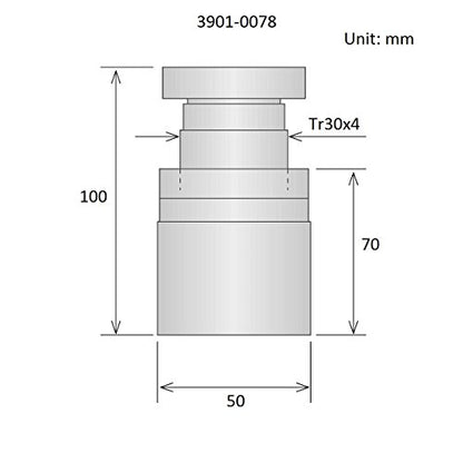 HHIP-3901-0078 Adjustable Screw Jacks (Various Adjustable Ranges 23-30mm to 100 to 140mm) - size: Adjustable Range 70-100mm