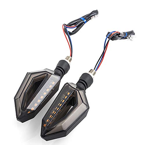 Universal 10mm Motorcycle 12 LED Turn Signal Lights Blinker Front Rear Lights Indicator - color: Red