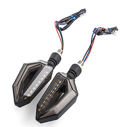 Universal 10mm Motorcycle 12 LED Turn Signal Lights Blinker Front Rear Lights Indicator - color: Blue