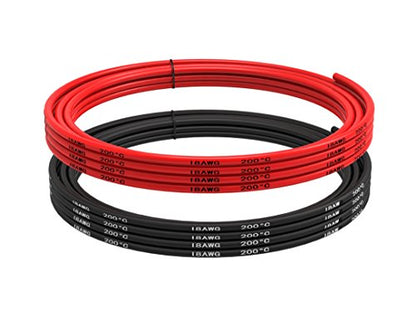 TUOFENG 18awg Electrical Wire 10 Feet [5 ft Black and 5 ft Red] 18 Gauge Silicone Wire Hook Up Wire Cable - Flexible Silicone Wire of Tinned Copper Wire High Temperature Resistant - size: 18 AWG Silicone Wire 2 Colors 5ft Each
