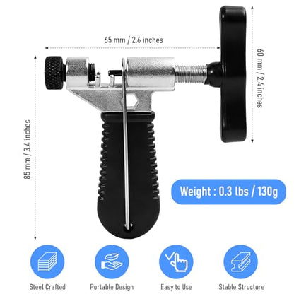 Bike Chain Repair Removal Tool, Chain Breaker Splitter Tool, Links – Easy to Use – Quick Fix – Premium Tool Kit for Cyclists