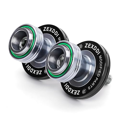 8MM Universal Fit For GSXR 600 750 1000 GSXS 750 Ninja 500 650 ZX6R ZX10R Z650 Z900 CBR 600RR 1000RR S1000RR CNC Motorcycle Swingarm Spools Sliders Stand Screws (Green) - color: Green