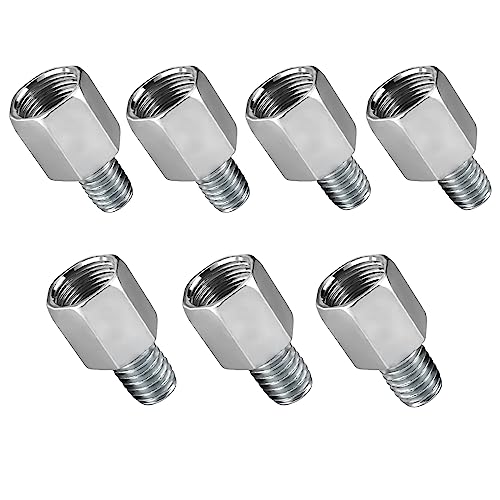 Motorcycle Mirror Mount Adapter 10mm to 10mm/8mm Standarad/Reverse Motorcycle Rear Mirror Adapter Threads - color: Sliver