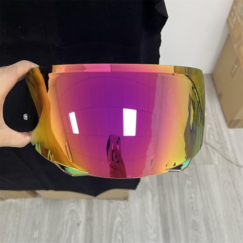 HJ-33 Helmet Visor For i90.Replacement Motorcycle Helmet Shield Compatible with HJC i90 (Revo Pink Gold) - color: Revo Pink Gold