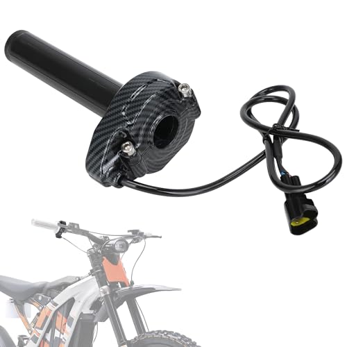 Carbon Fiber Pattern Throttle Handle for Surron Light Bee,Motorcycle Twist Throttle Accelerator Grips with Rolling Bearing Cable Kit for Electric Dirt Bike Ebike Sur Ron Light Bee X/S - color: Carbon Fiber Pattern