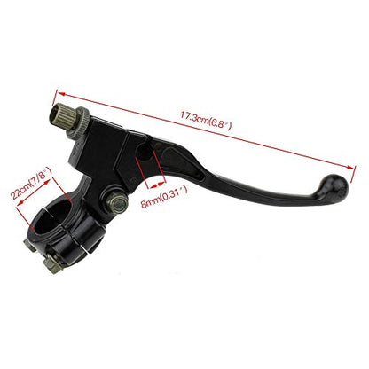 HIAORS 7/8'' Left Clutch Lever Handle Cable Compatible with SSR 50cc 70cc 90cc 110cc 125cc 150cc Baja TaoTao DB17 DB27 Apollo RFZ X-pro Coolster QG-213A XR80 CRF70 Pit Dirt Bike Motocycle Parts Black