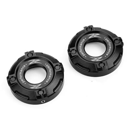 Compatible with Kawasaki Z900 Z650 Z 900 650 Z650 ABS RS SE 2017 2018 2019 2020 2021 2022 2023 2024 2025 Motorcycle Accessories CNC Aluminum Front Forks Trim Cover Cap (Black) - color: Black
