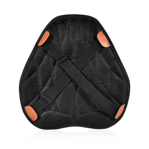 SaferCCTV Motorcycle Seat Cover ATV Padded Seat Protector,Motorcycle Seat Cushion Air Cooling 3D Motorcycle Seat Pad(New Size L) - size: New Size L