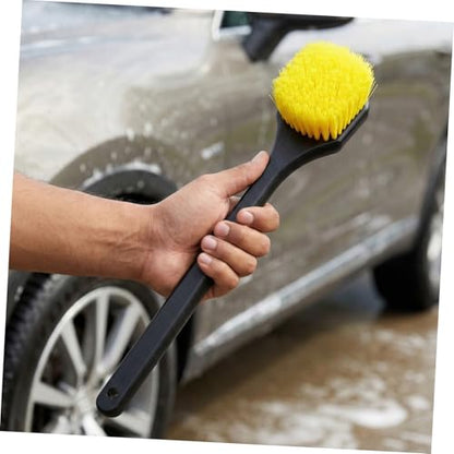 Alipis Ergonomic Grip Car Brush Kit Long Handle Tire Brush Motorcycle Chain Cleaning Tool