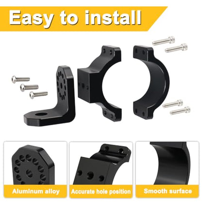 2PCS UTV Whip Mount, UTV Light Flag Mounts Aluminium 360° Rotating Adjustable for 1.75" to 2" Roll Cage Compatible with Polaris RZR 900 1000 XP Pro Can Am X3