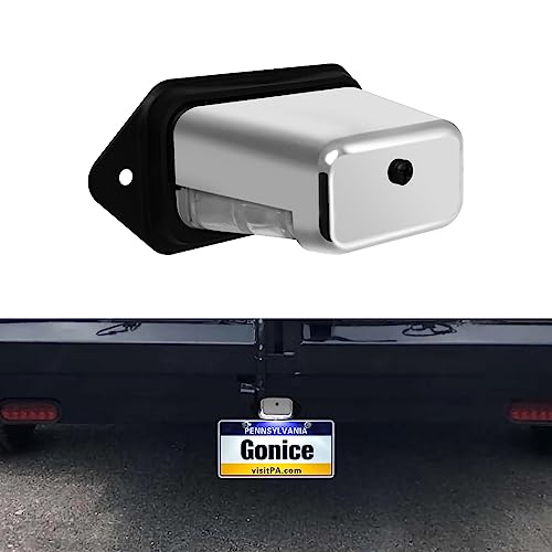 Gonice Super-Bright LED License Plate Light - 6-SMD Universal Fit for Truck Trailer Van RV SUV Boat - Under Hood Light - DOT FMVSS 108 Compliant, 12V-24V DC Waterproof - color: Chrome