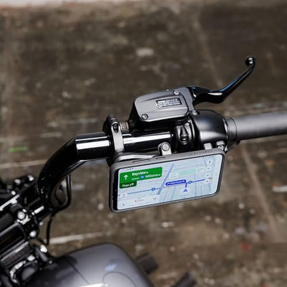Quad Lock Motorcycle Handlebar Phone Mount PRO - Large with Vibration Dampener and MAG Phone Case for iPhone 16 - size: iPhone 16