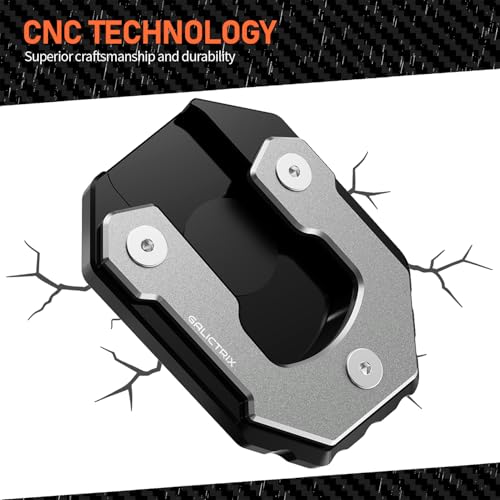 Compatible with KAWASAKI Vulcans S 650 VN650 2015-2024 VULCANS CAFE 2023-2024 Motorcycle Accessories Side Stand Plate Pad Kickstand Extension Enlarge Pad Foot Pegs (Grey) - color: Grey