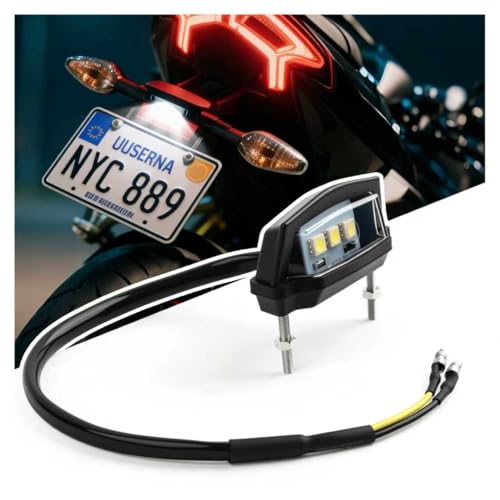 Motorcycle License Plate Light 12V,Shockproof & Sealing LED License Plate Light Bar for Illuminating Licenses Plates,Universal Motorcycle Tail Lights as Motorcycles Lights