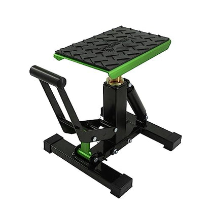 POLARBEAR Dirt Bike Stand and Lift Motorcycle Hydraulic Jack Stands1200LBs Capacity Adjustable Height Quick Jack for Maintenance(Green) - color: Green