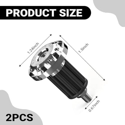 2 PCS Motorcycle Bar End Plug, 7/8" Alloy Handlebar Grip End Caps, Universal Handlebar Plug Replacement, for Most Dirt Bikes, Mountain Bike, Electric Bike (Silver) - color: Silver