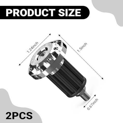 2 PCS Motorcycle Bar End Plug, 7/8" Alloy Handlebar Grip End Caps, Universal Handlebar Plug Replacement, for Most Dirt Bikes, Mountain Bike, Electric Bike (Silver) - color: Silver