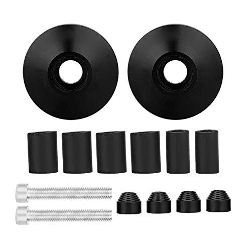 for motorcycle 1 inch handlebars end 1 inch Handlebar End Universal CNC Aluminum Alloy Motorcycle Handlebar Handle Bar End Accessory 1 Pair (black) - size: black