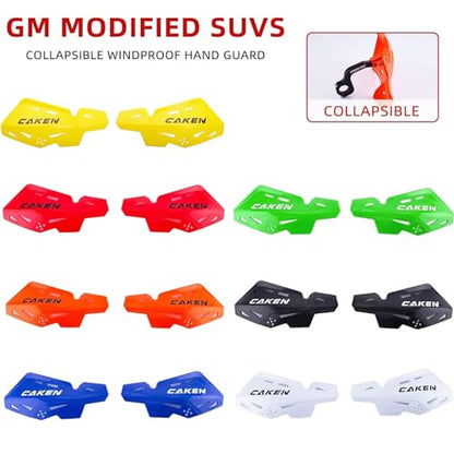 Universal 7/8" 22mm and 1 1/8" 28mm Dirt Bike Handguards CNC Bracket Handle Bar Hand Guards for Motocross ATV Scooter CRF KLX KX LTR TRX SX SXF EXC XCW Grizzly Hawk 250 Bicycles-White - color: White