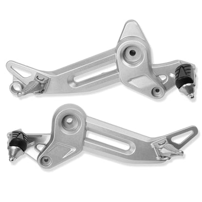 Mokuo High Strength Aluminum Alloy 6061 Motorcycle Footpegs Assembly Footrest Set Kit Right&Left Side Fit for Honda Grom MSX 125 SF 2021-2024