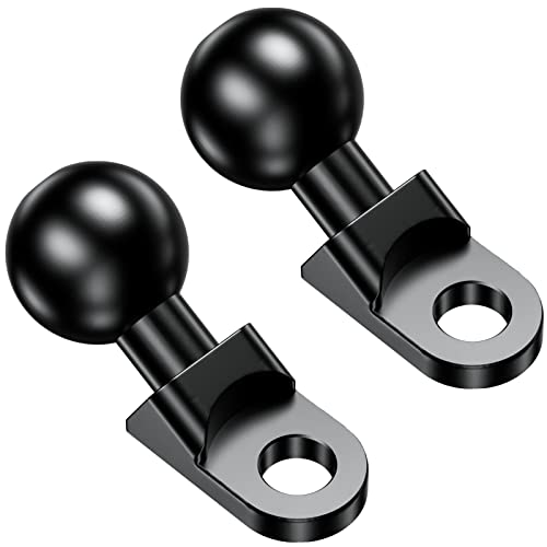 BRCOVAN 2PCS, Aluminum Alloy Mount with 1'' TPU Ball & 10mm Mounting Hole | Angled Bolt Head Adapter Ball Base Compatible with RAM Mounts B Size Double Socket Arm - style: R12-Set of 2