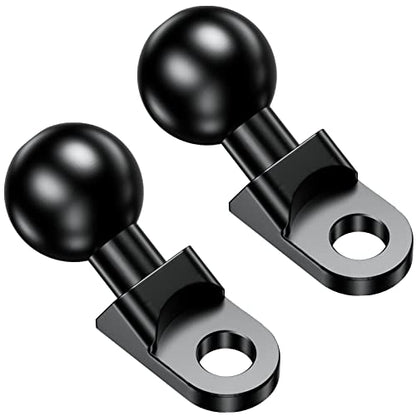 BRCOVAN 2PCS, Aluminum Alloy Mount with 1'' TPU Ball & 10mm Mounting Hole | Angled Bolt Head Adapter Ball Base Compatible with RAM Mounts B Size Double Socket Arm - style: R12-Set of 2