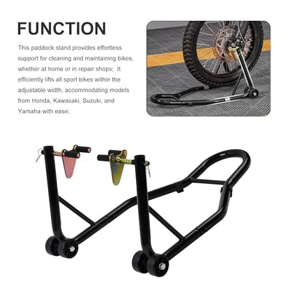 Motorcycle Stand Front Wheel Lift Fork Swingarm Stands Forklift Black