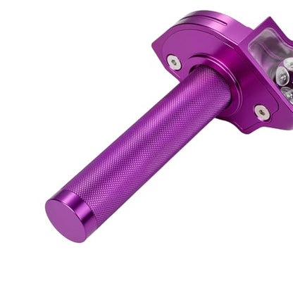 Motorcycle Twist Throttle 7/8" 22mm with Handle Grip Throttle Cable CNC Assembly Universal for CRF KLX SSR TTR DRZ CT200U 125 150 200 250cc Dirt Pit Bike ATV Mini Bike Purple - color: purple