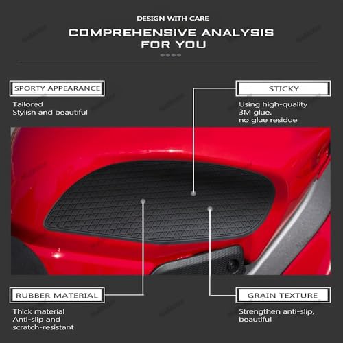 Motorcycle Tank Pads Rubber Protection Adhesive Non-Slip Side Tank Pad For Panigale V4 2025