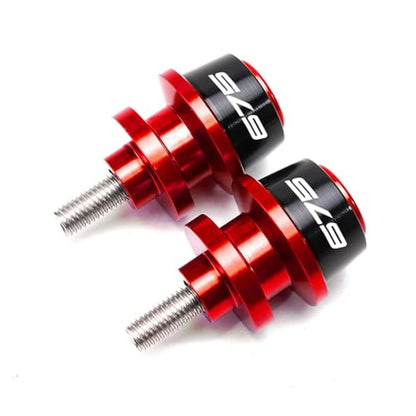 MOWOK Fit For 675SS 675SR 675NK 675 SR-R 675 SR/NK/SS/SR-R 10MM Motorcycle Accessories Rear Stand Screws M10 Swing Arm Swingarm Spools slider (Red) - color: Red
